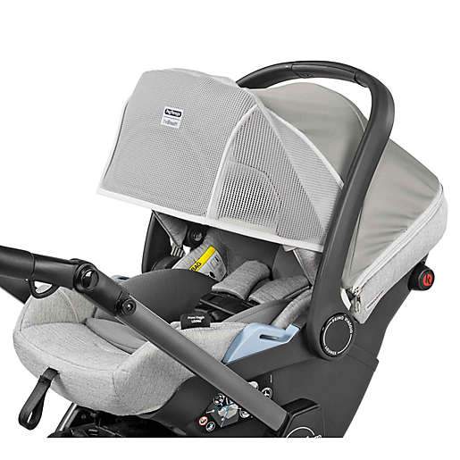 Peg Perego The Breath Car Seat Net Canopy White - UV Protection Baby Car Seat Cover for Sun Shade & Bug Protection - Perfect for Strollers, Travel & Outdoor Adventures