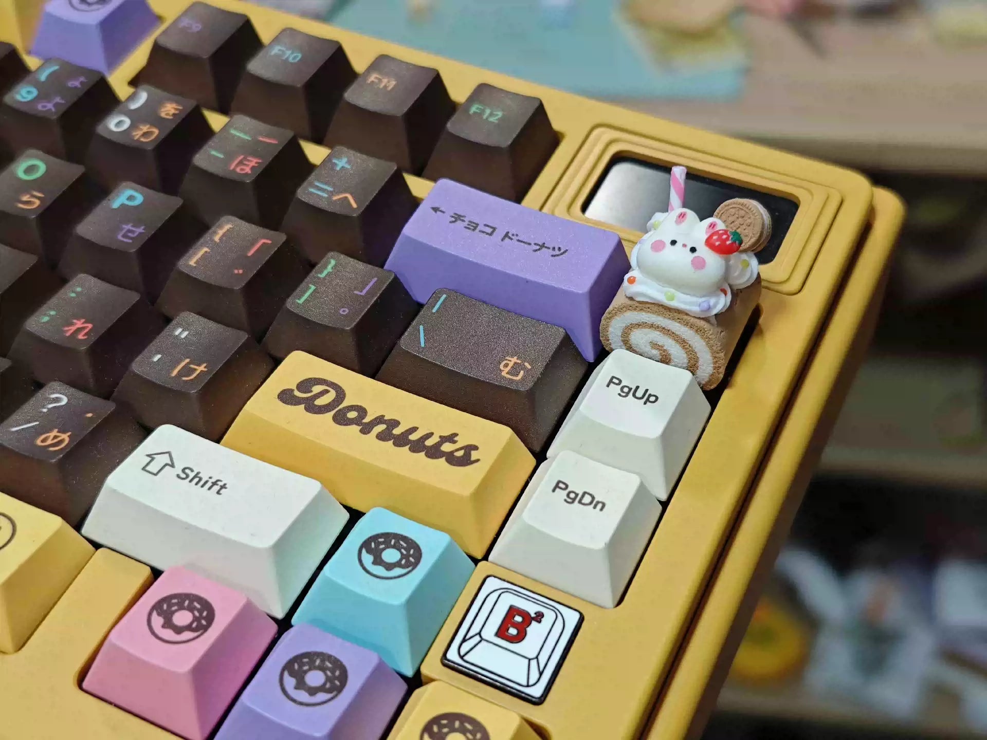 Handmade Resin Clay Food Collection Keycaps - Custom Stone Plastic Clay Artisan Keycaps for Mechanical Keyboards | Unique Keyboard Decor for Gaming & Office Use