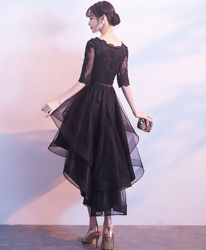 Elegant Black Tulle Lace Short Prom Dress for Women - Sexy Cocktail Party Bridesmaid Dress - Perfect for Homecoming, Evening Parties & Special Occasions