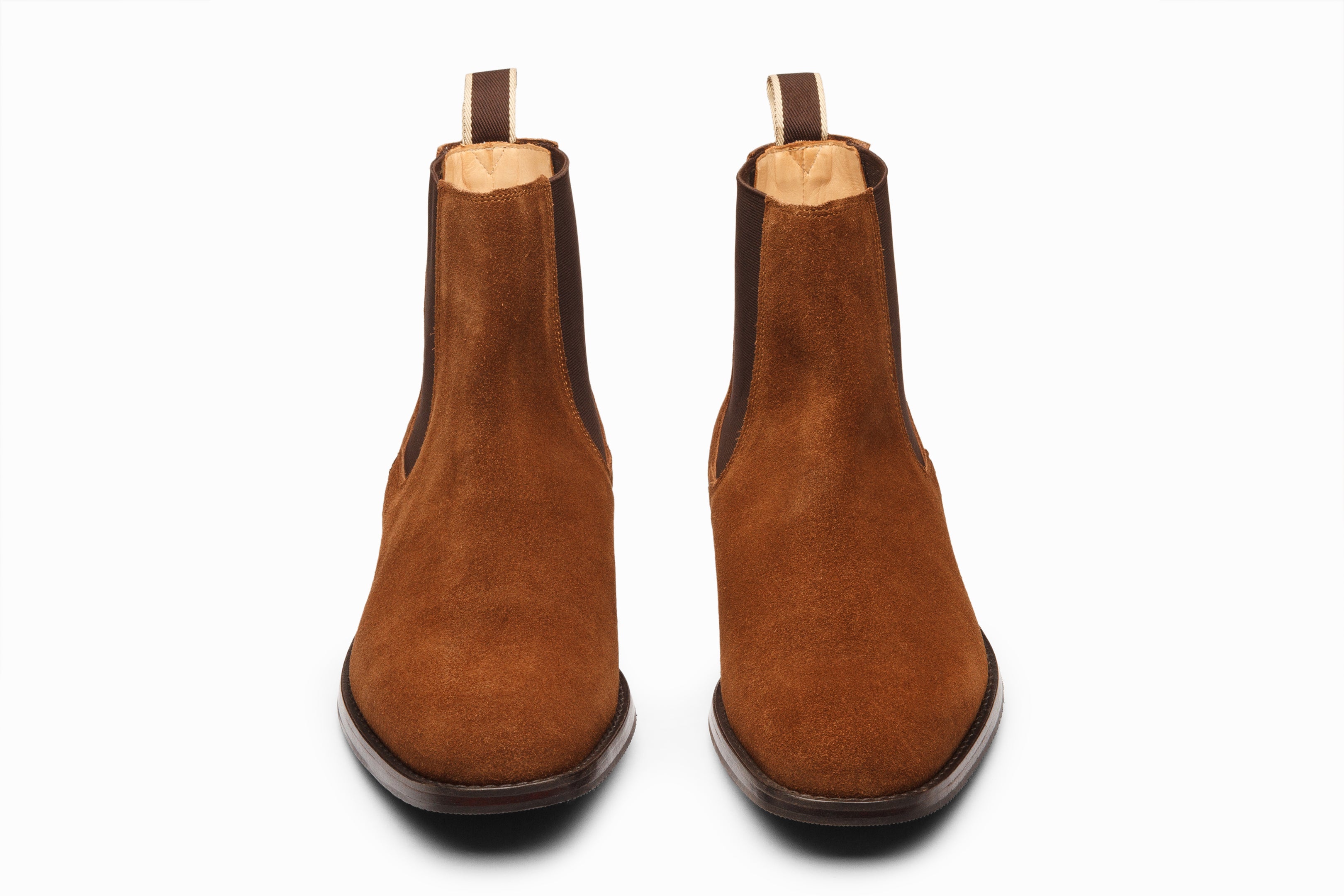 Men's Chelsea Boots in Cognac Suede - Comfortable Ankle Boots for Casual & Dress Wear | Perfect for Office, Date Night & Fall Fashion