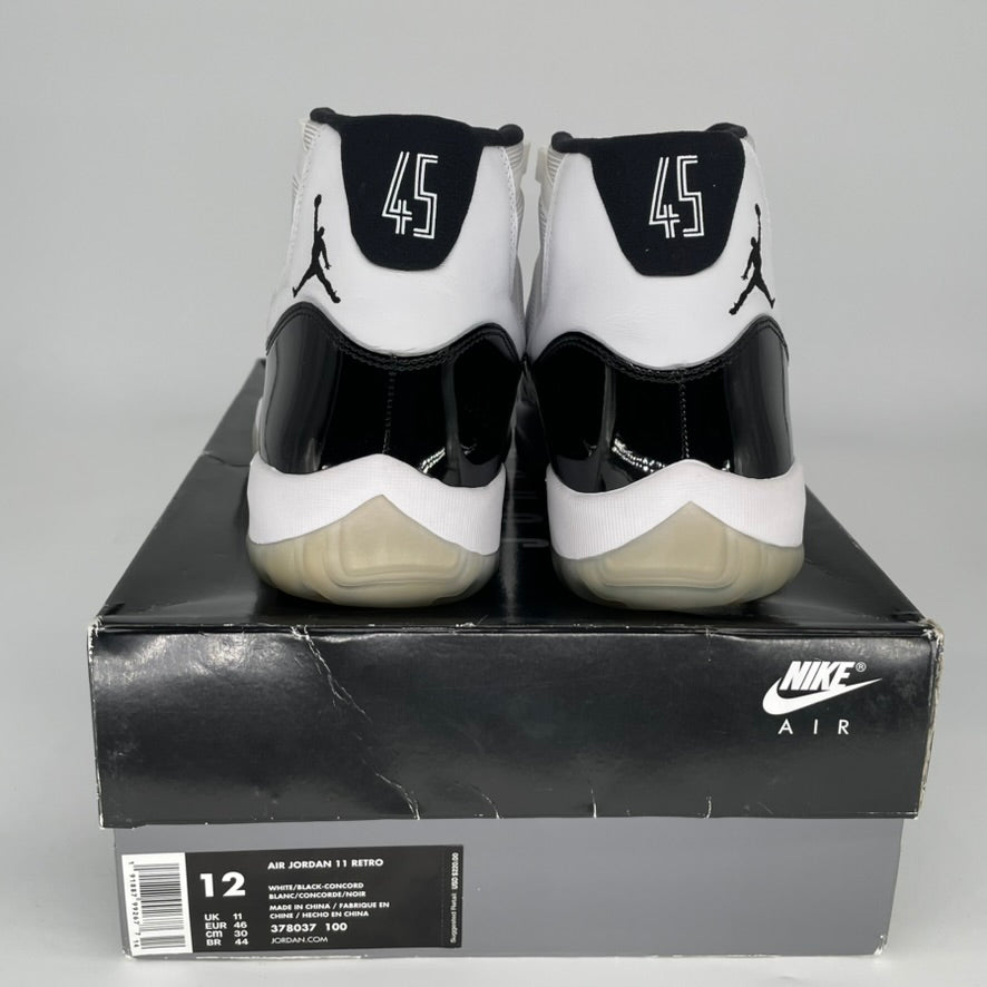 AIR JORDAN 11 CONCORD Men's Basketball Shoes Size 12 - 378037-100 - Retro Sneakers for Casual Wear & Sports Performance