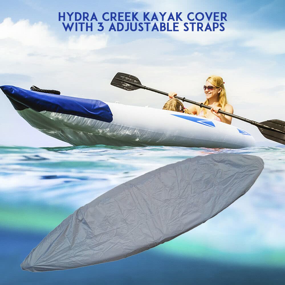 Waterproof & UV Resistant Kayak Canoe Cover - Outdoor Storage Protection for Fishing Boat, Paddle Board (Camouflage, 10.2-11.5ft) | Perfect for Kayaking, Camping & Marine Equipment Storage