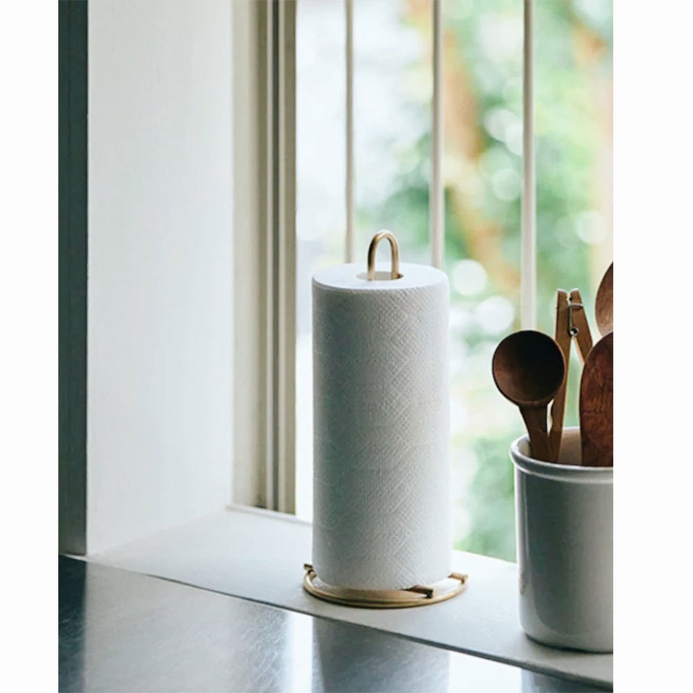 Stainless Steel Paper Towel Holder & Toilet Paper Roll Stand - Rustproof Bathroom Organizer for Kitchen, Laundry Room, and Office Storage