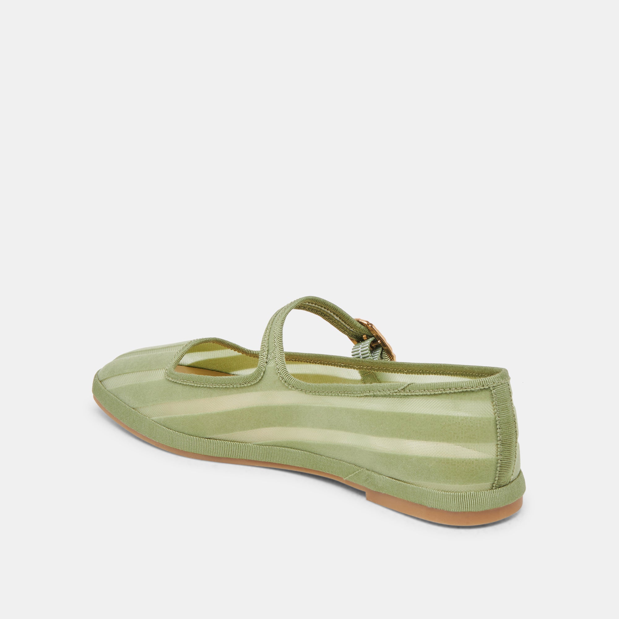 TAMEKA Women's Ballet Flats - Jade Stripe Mesh Slip-On Shoes for Comfort & Style | Perfect for Casual Wear, Office, and Daily Outfits