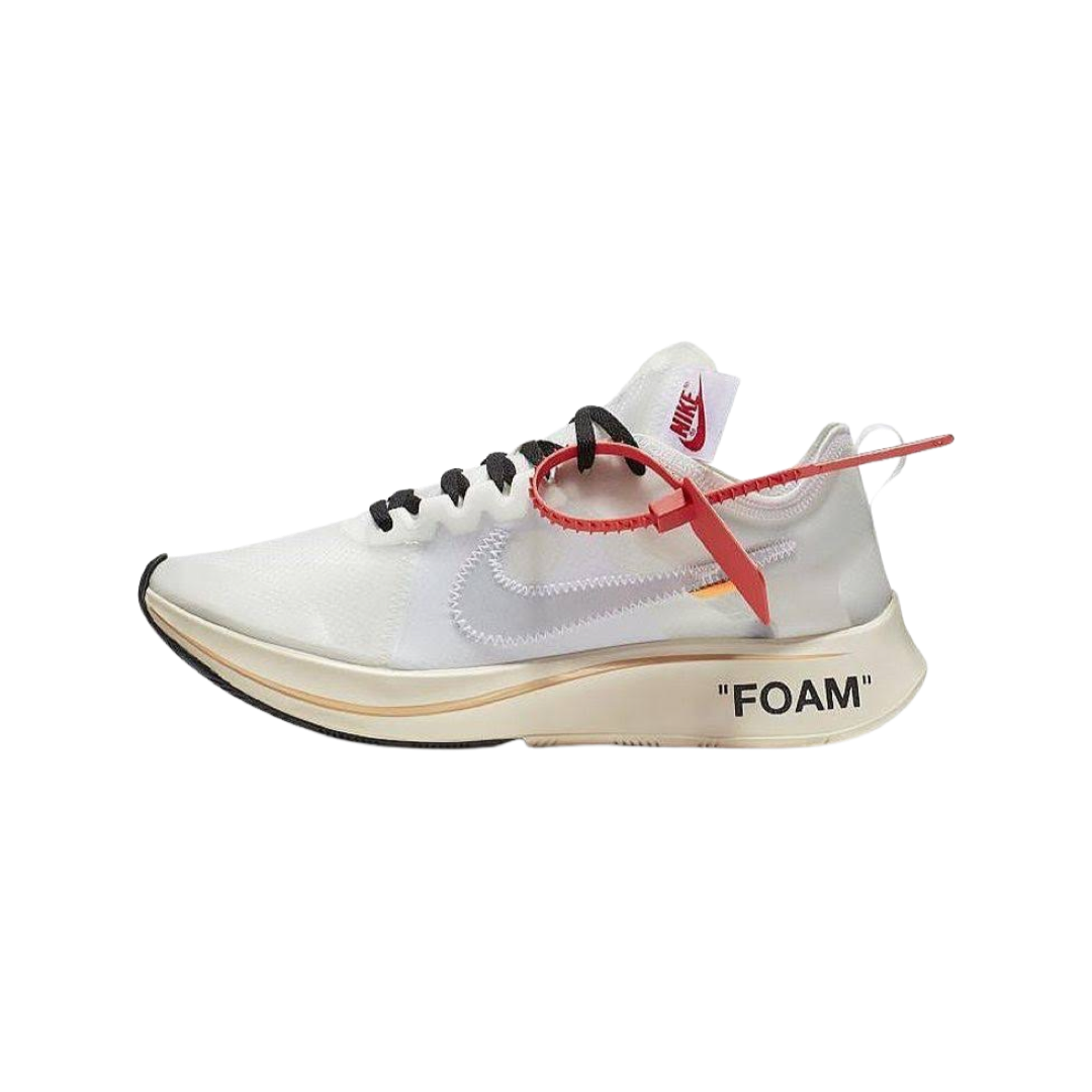Off White x Nike Zoom Fly Running Shoes - White Muslin Colorway for Men & Women | Lightweight Cushioned Sneakers for Jogging, Gym & Streetwear Fashion