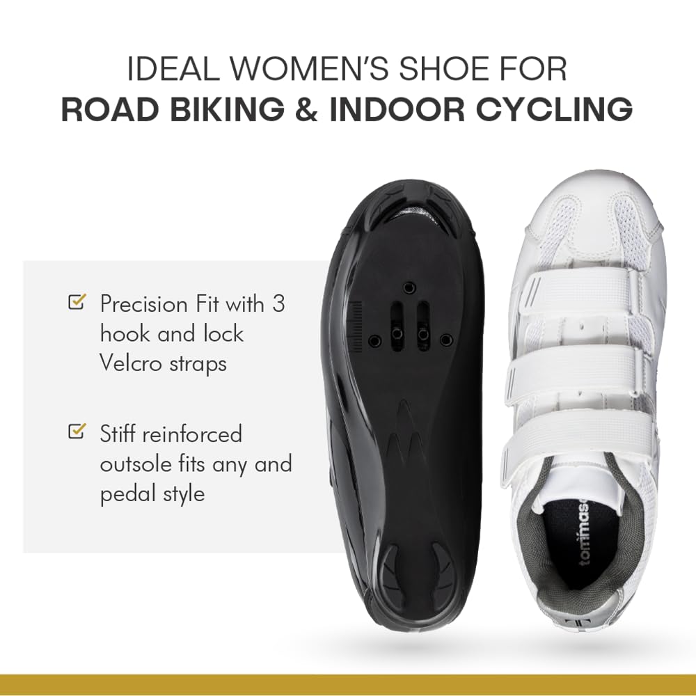 Tommaso Pista Women's Cycling Shoes - Peloton & Indoor Spin Bike Compatible - Delta & SPD Cleat Ready - Comfortable & Lightweight for Indoor Cycling, Spin Classes & Peloton Workouts