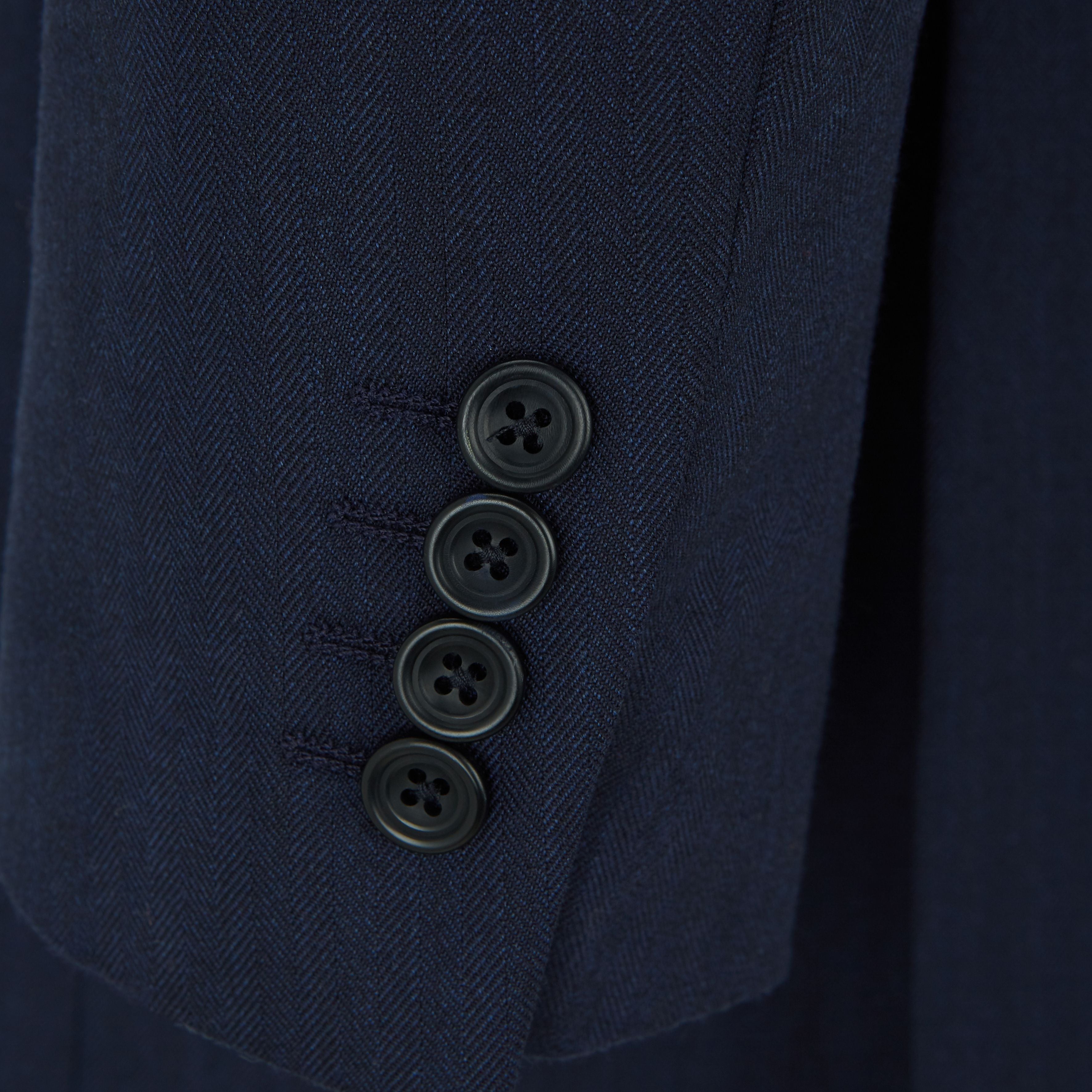 Kilburn Navy Herringbone Suit for Men | Premium Wool Business Attire | Perfect for Office, Weddings & Formal Events