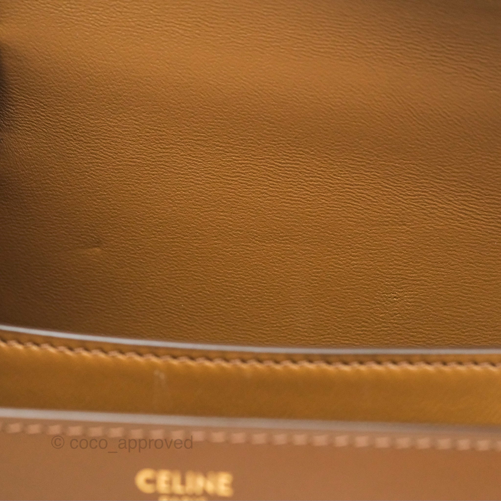 Celine Teen Classic Box Flap Bag in Caramel Calfskin Leather - Perfect for Work, Travel & Everyday Luxury