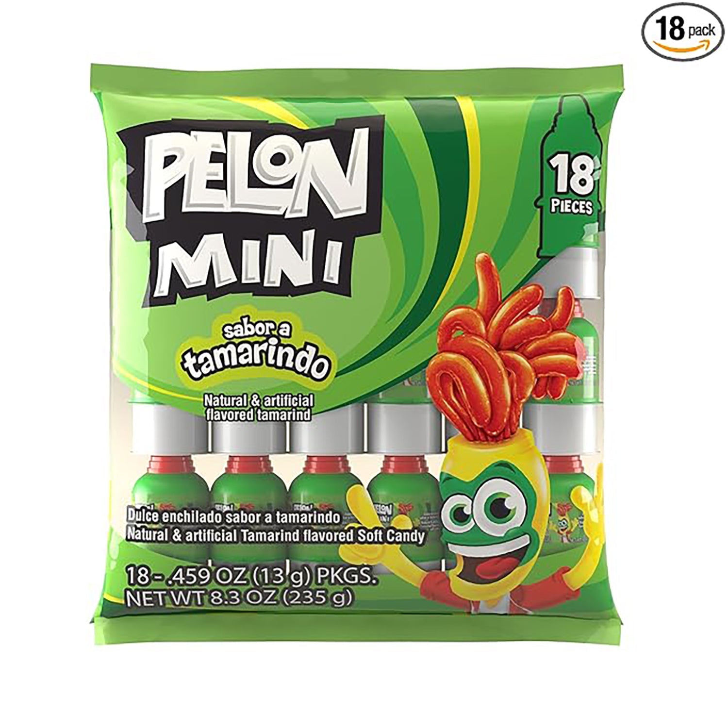 Lorena Pelon Mini Tamarindo Candy - 18ct Bag | Sweet & Tangy Mexican Treat for Parties, Snacks & Gifting