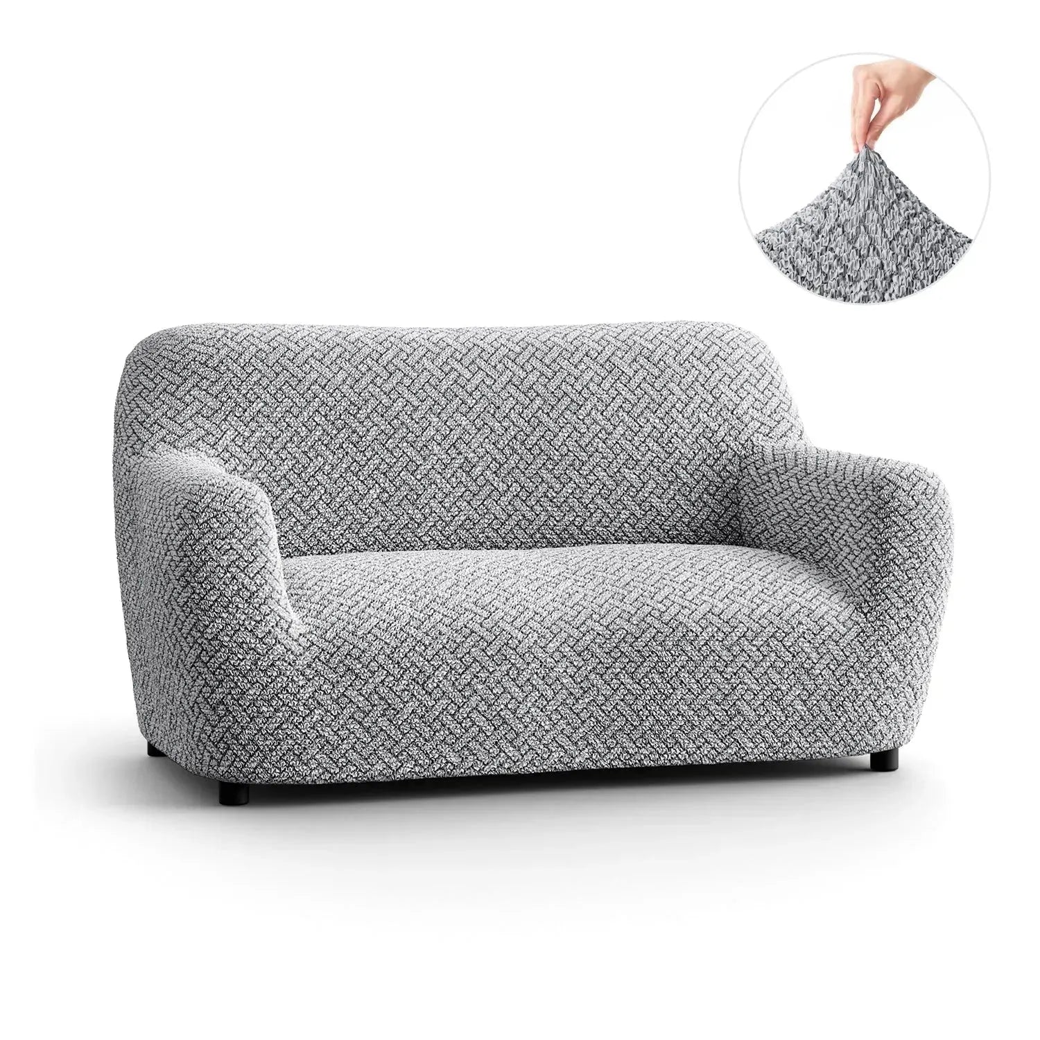 2 Seater Loveseat Slipcover - Soft Microfiber Fabric with Stylish Prints - Perfect for Living Room, Bedroom or Dorm Decor