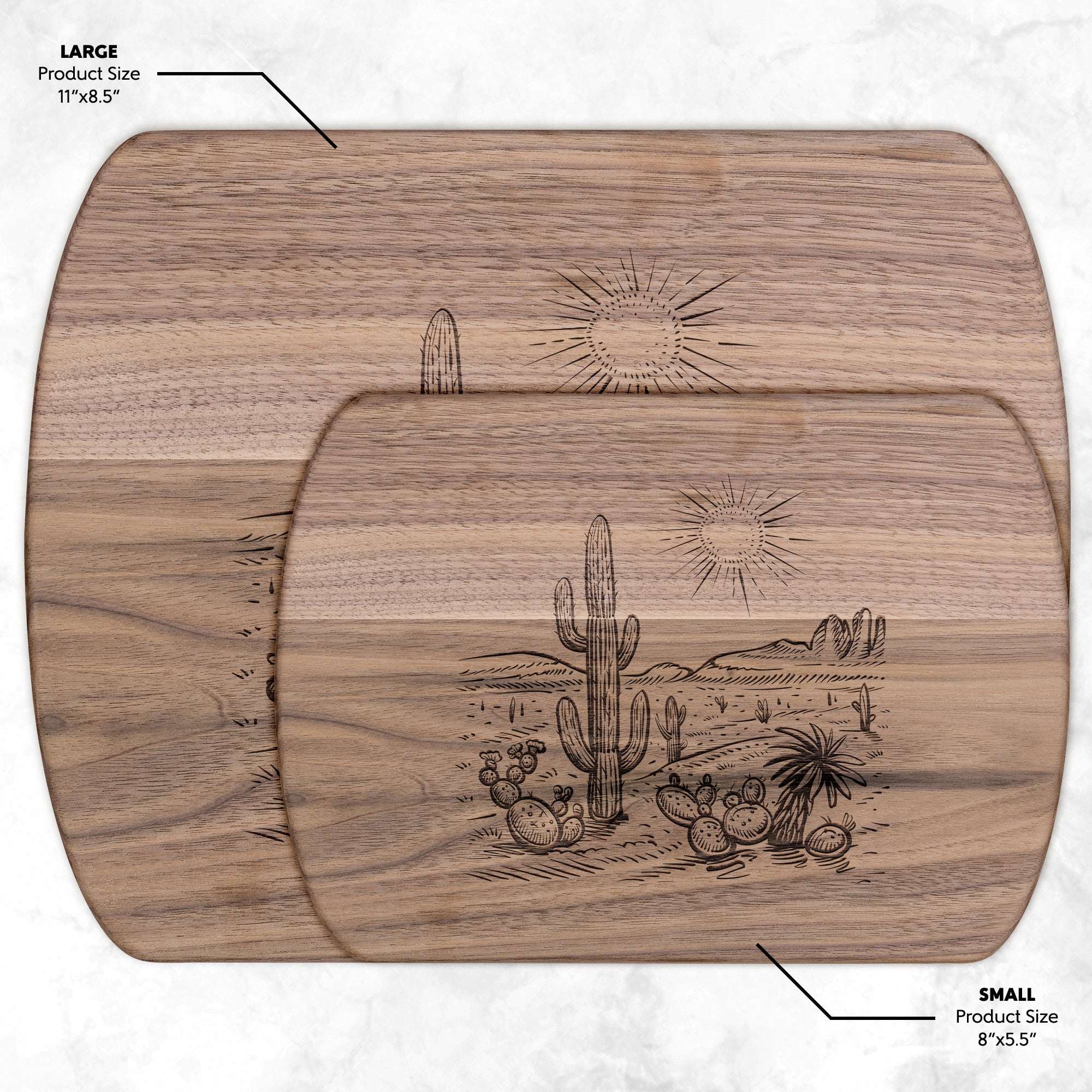 Premium Maple Wood Cutting Board with Walnut Wood Serving Board - 2 Sizes for Chopping, Serving & Entertaining - Perfect for Kitchen, Dining & Hosting Gifts