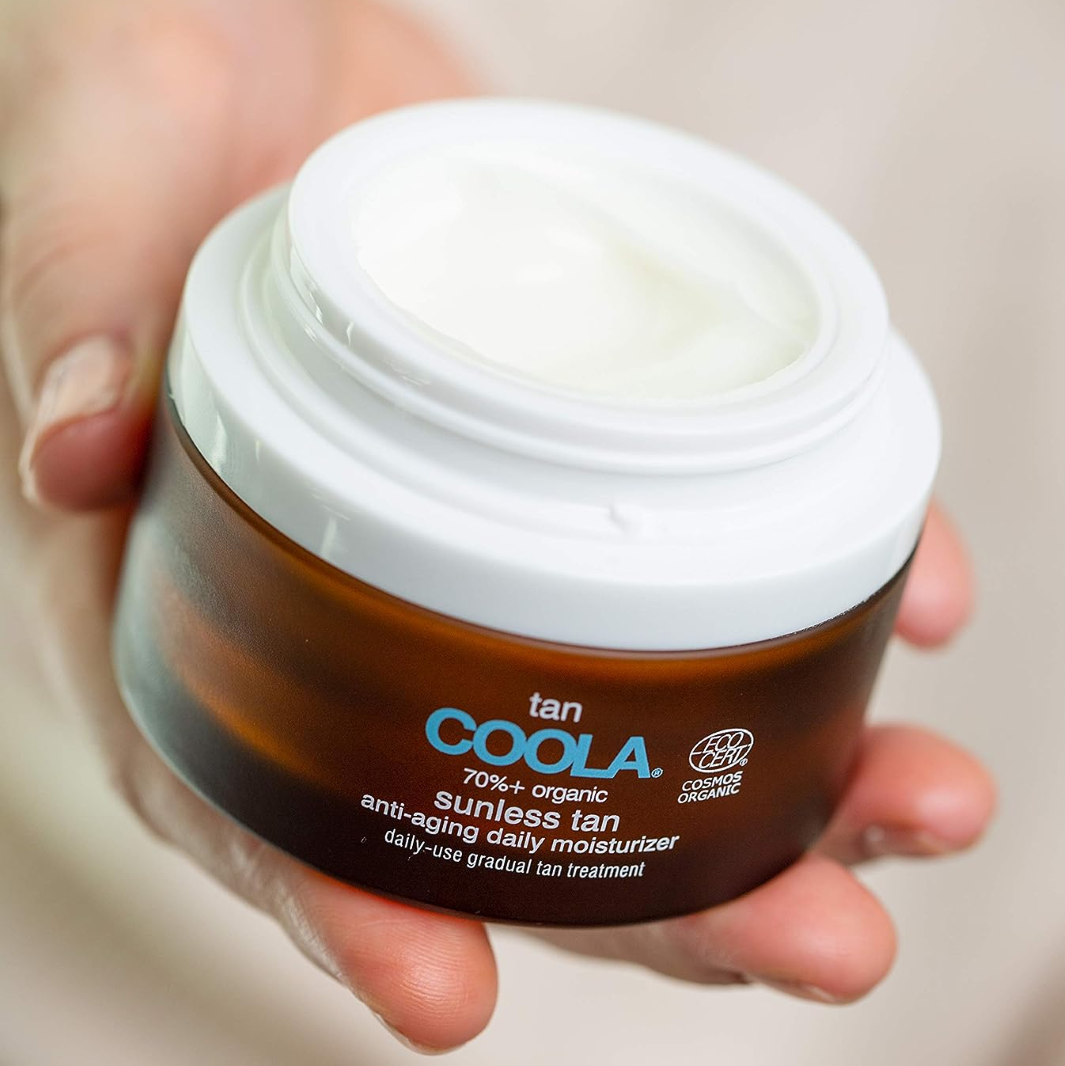 COOLA Organic Sunless Tanning Lotion with Anti-Aging & Daily Moisturizing Benefits - Natural Glow for Face & Body - Perfect for Beach, Vacation & Healthy Sun-Kissed Look