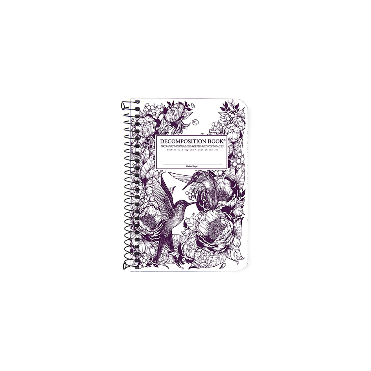 Hummingbird Spiral Notebook - A5 Pocket Notebook with Lined Pages, Cute Bird Design for Journaling, Note Taking, School & Office Use - Perfect Gift for Nature Lovers