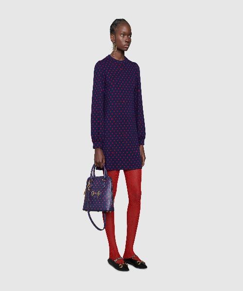Gucci 1955 Horsebit Small Top Handle Bag Blue Leather Crossbody Purse for Women | Luxury Designer Handbag for Work, Travel & Evening Out