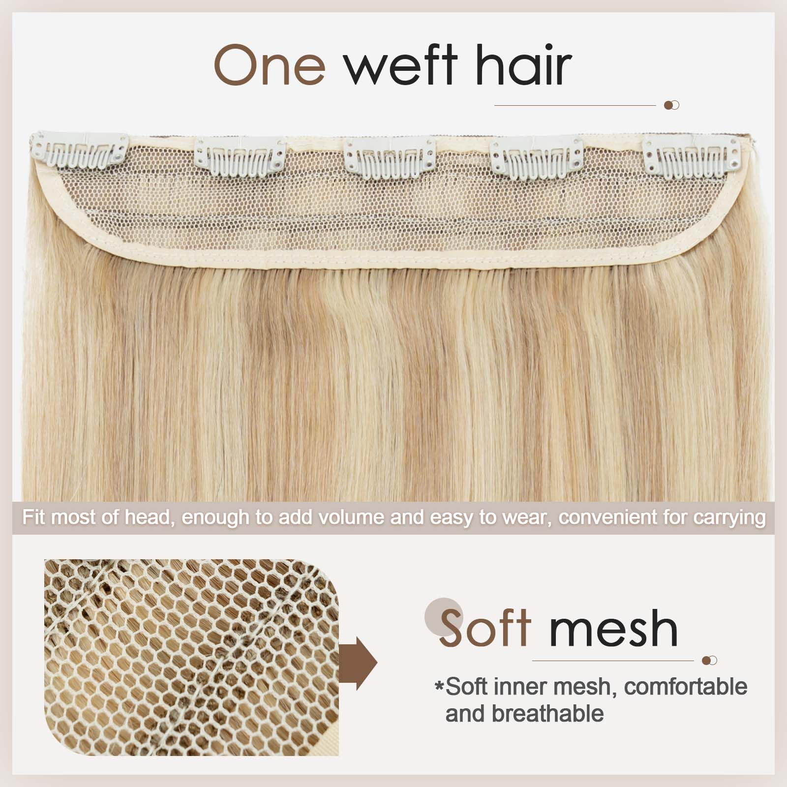 S-noilite Clip in Human Hair Extensions 18