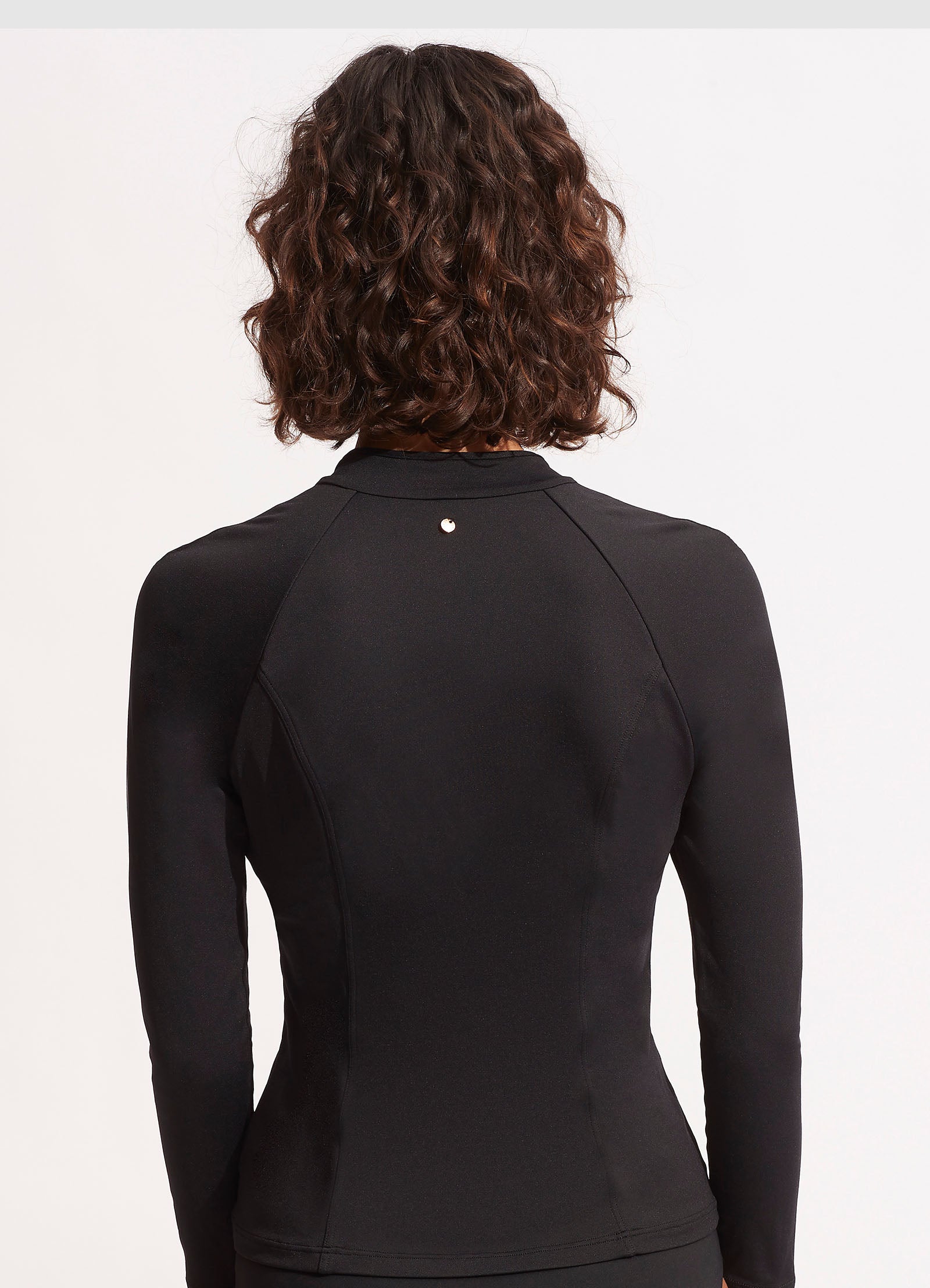 Seafolly Collective Long Sleeve Sunvest UPF 50+ Swim Cover-Up - Black Women's Beachwear for Swimming, Surfing & Summer Vacation