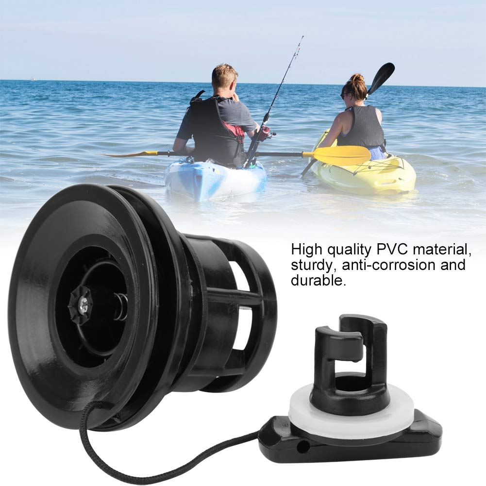 OUKENS PVC Double Seal Anti-Leak Boat Air Valve with Spiral Plug - Leak-Proof Replacement for Inflatable Boats, Rafts, Paddle Boards, Surfboards & Airbeds - Perfect for Water Sports, Camping & Beach Activities