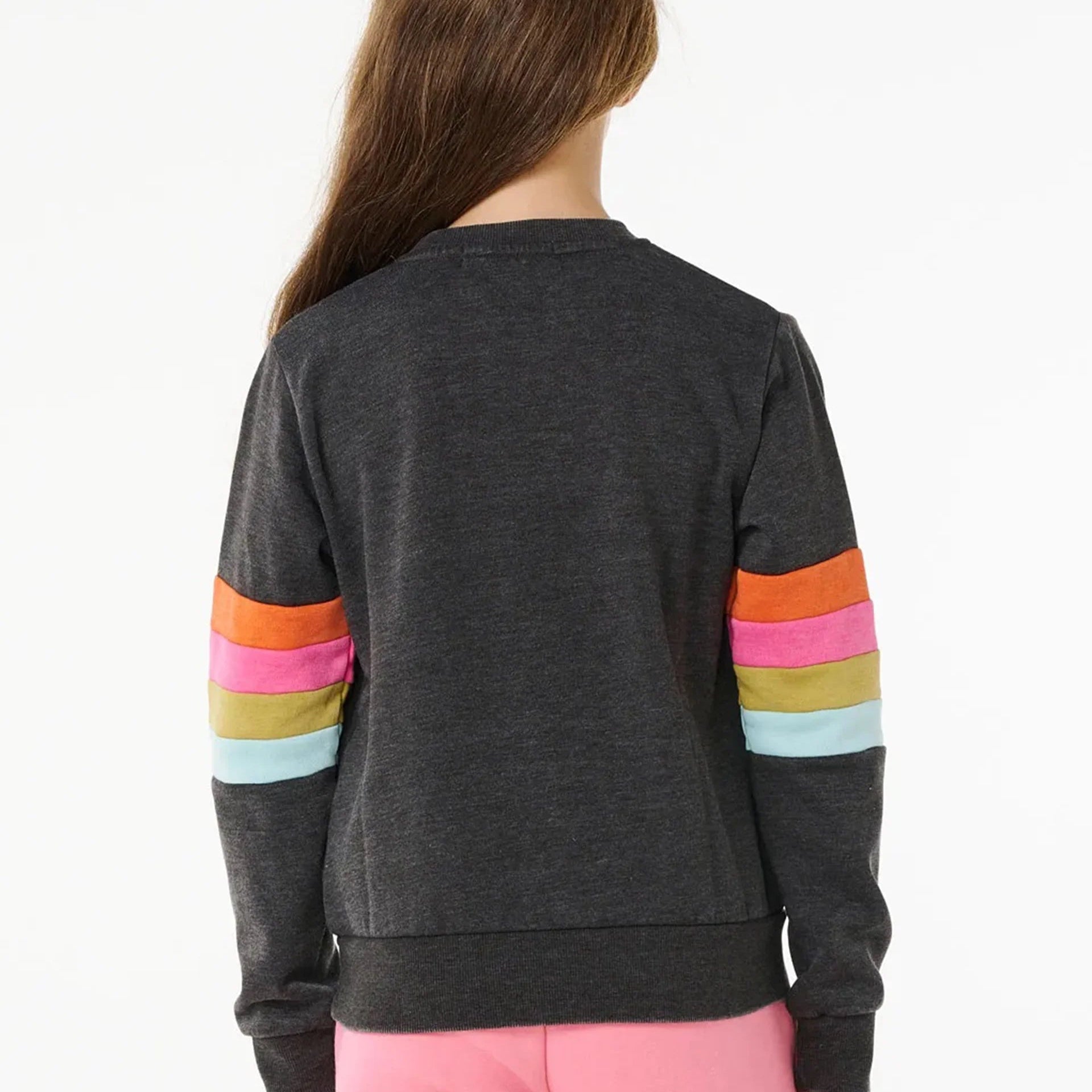 Rip Curl Kids Surf Revival Crew Neck Pullover for Girls - Soft & Comfortable Surfing Shirt for Beach, Pool & Outdoor Activities