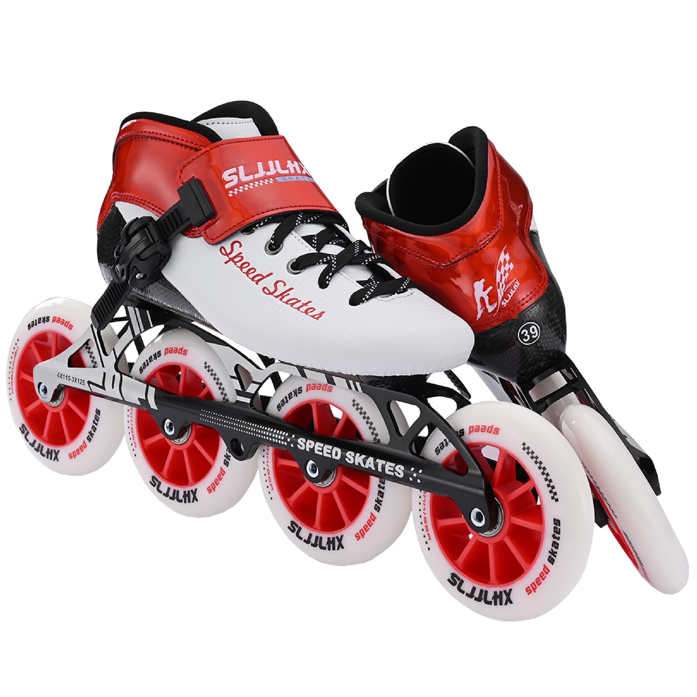 Professional Carbon Fiber Inline Speed Skates for Men & Women - High Performance Fitness Racing Rollerblades - Unisex Adult Skates for Outdoor Training, Competition & Fitness Workouts
