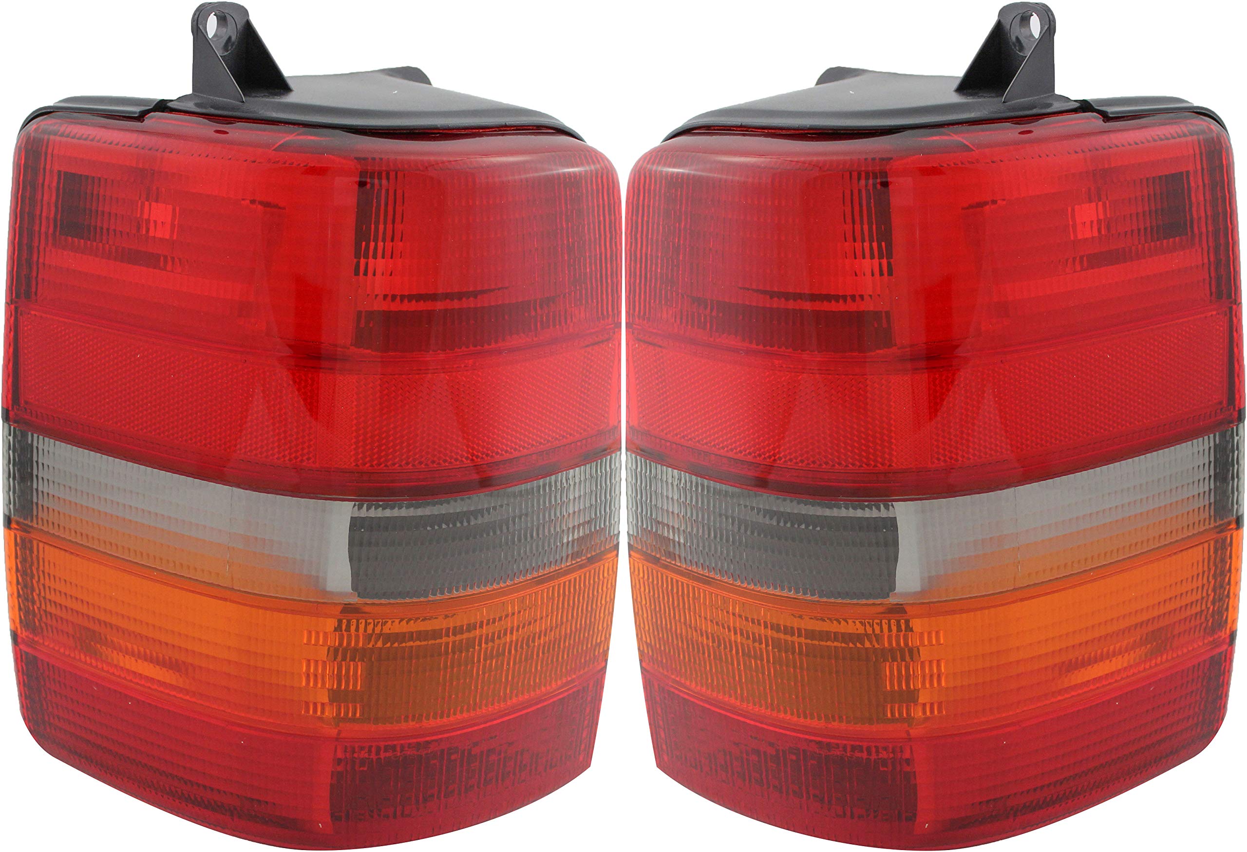 Jeep Grand Cherokee Tail Lights Lamps Set - Driver & Passenger Side (1993-1998) | Replacement LED Brake Lights for Off-Roading & Night Driving Safety
