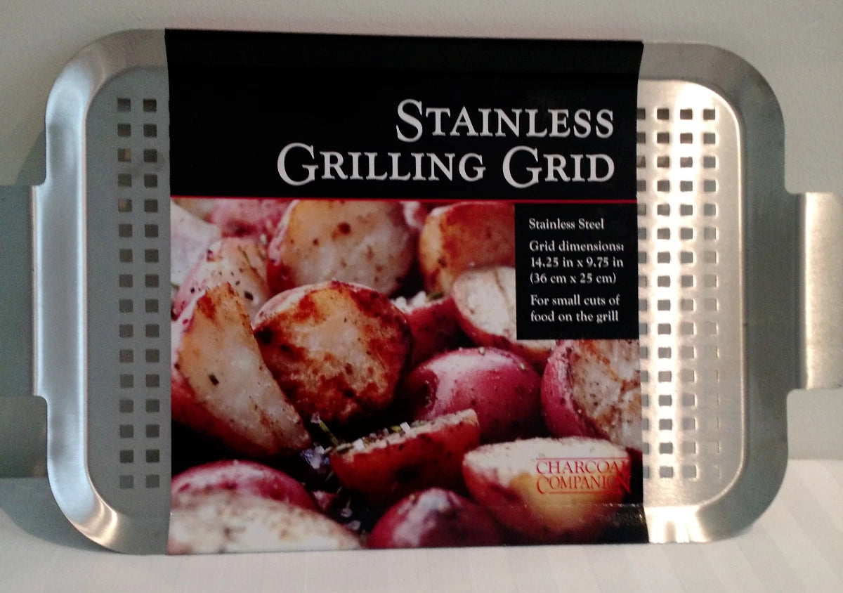Charcoal Companion Premium Stainless Steel Grill Grid - Heavy Duty BBQ Cooking Grate for Charcoal Grills, Perfect for Backyard Grilling, Camping & Outdoor Cooking