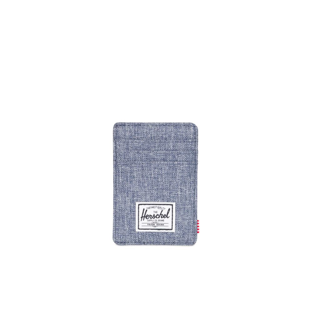 Herschel Raven Wallet - Dark Chambray Crosshatch RFID Blocking Slim Bifold Wallet for Men | Travel, Everyday Carry & Business Use