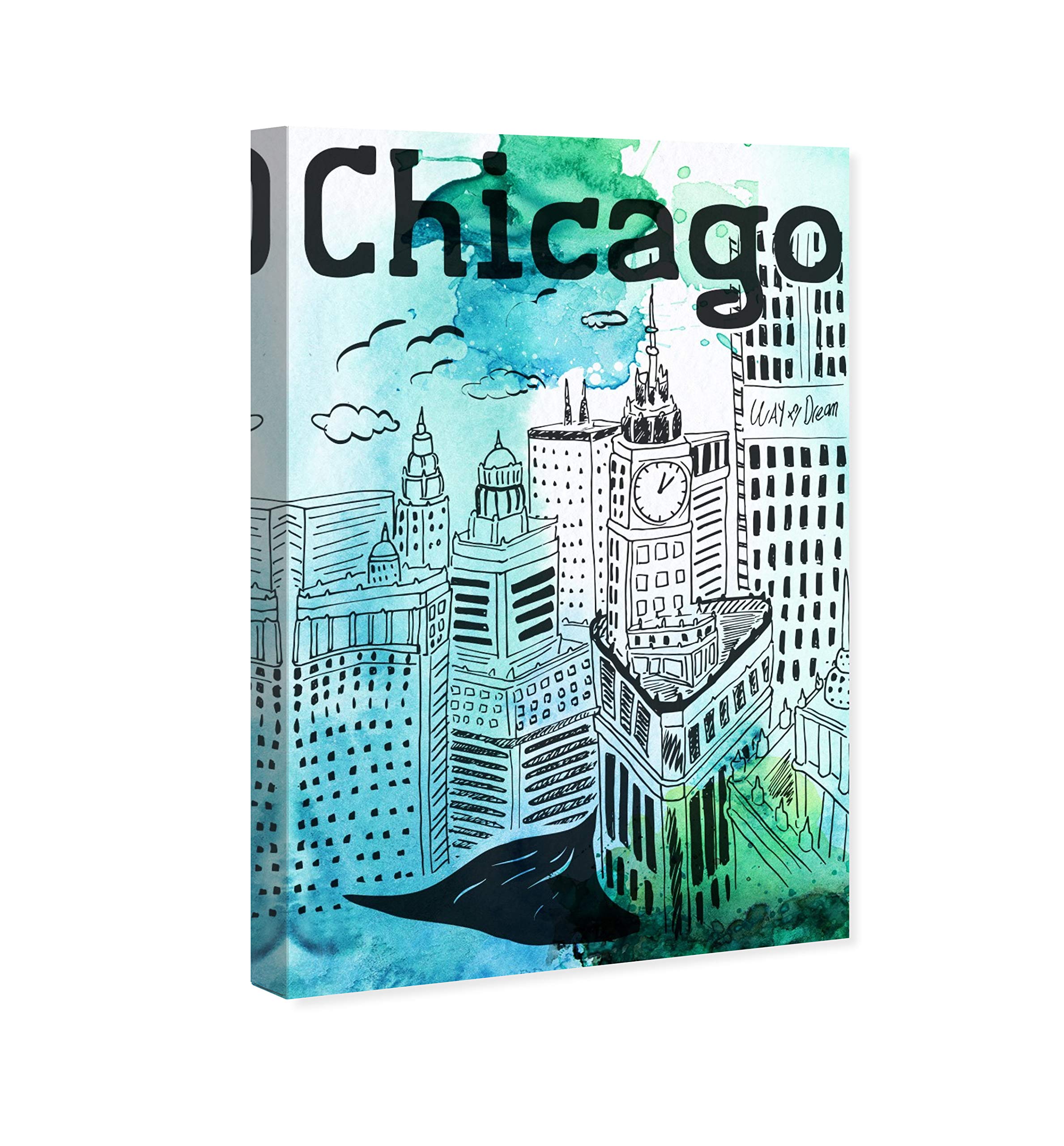 Oliver Gal Artist Co. Chicago Skyline Wall Art Canvas Print - 10