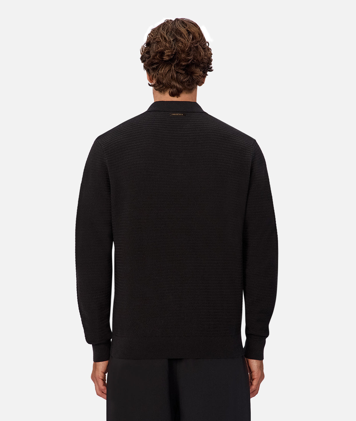 Alicante Long Sleeve Polo Shirt for Men - Classic Black Cotton Comfort Fit - Perfect for Casual Wear, Office & Outdoor Activities