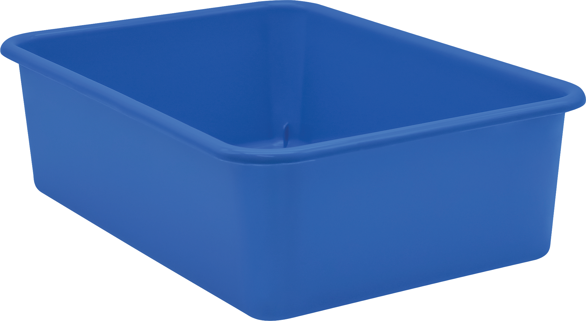 Large Blue Plastic Storage Bin - Durable Organizer for Home, Office & Garage - Perfect for Toys, Clothes & Seasonal Items