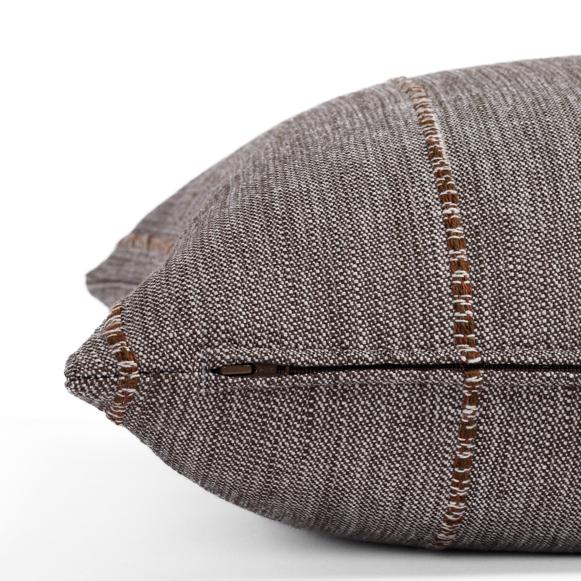 Brooklyn Stripe 22x22 Inch Decorative Throw Pillow Cover - Chocolate Brown - Perfect for Sofa, Bed, Couch & Home Decor