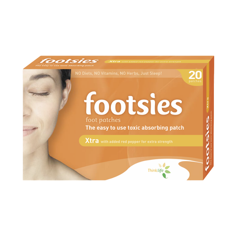 Thinklife Footsies Xtra - 20 Pack of Foot Care Patches for Cracked Heels & Dry Skin | Pain Relief & Moisturizing | Perfect for Daily Use, Travel & Home Care