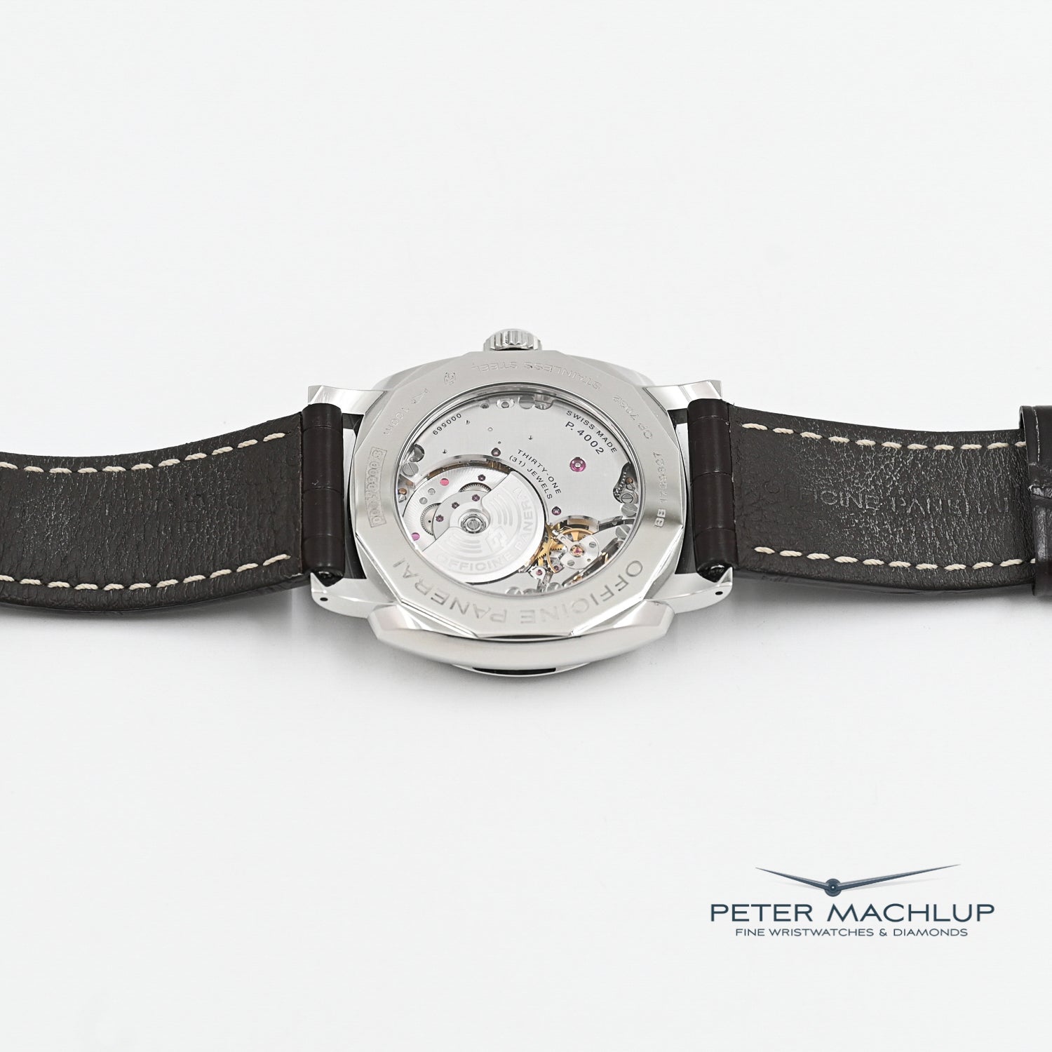 Panerai Radiomir 8-Day GMT Automatic Men's Watch - Luxury Stainless Steel Timepiece with Power Reserve - Perfect for Business Travel & Formal Occasions