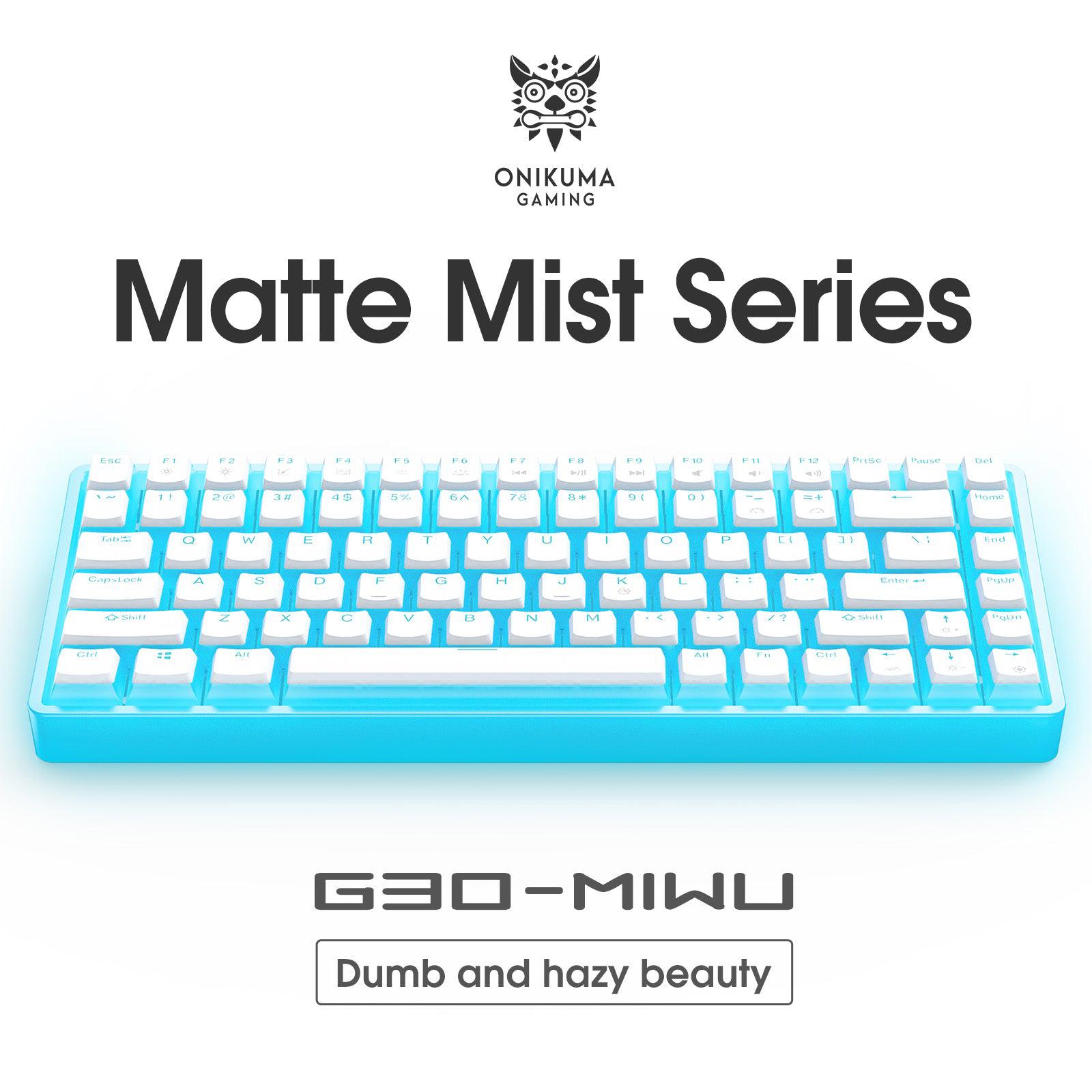 ONIKUMA G30 Wired Mechanical Gaming Keyboard - 84 Keys, RGB Backlit, USB Interface, White | Perfect for PC Gaming, Typing & Office Work