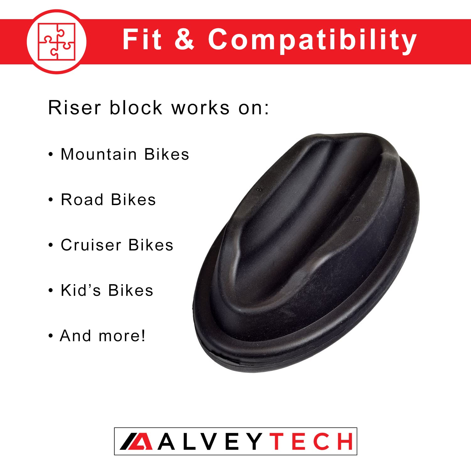 AlveyTech Bike Trainer Wheel Riser Block - Indoor Cycling Stand for Exercise & Training | Home Gym Accessories