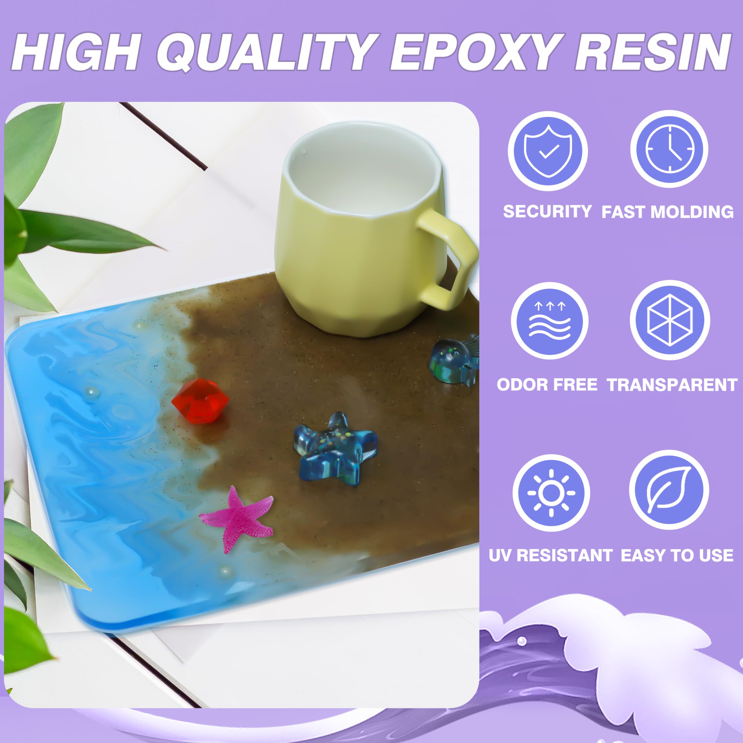 Alida 1 Gallon Crystal Clear Epoxy Resin Kit - No Yellowing, No Bubbles, Self-Leveling 1:1 Mix for DIY Jewelry, Tumbler Cups, Table Tops & Art Casting - Perfect for Resin Crafts, River Tables, Coasters & Home Decor Projects