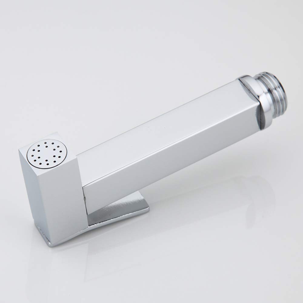 Brass Handheld Shower Sprayer with Hot & Cold Water Mixer - Chrome Square Bathroom Toilet Sprayer for Hygienic Cleaning and Baby Care
