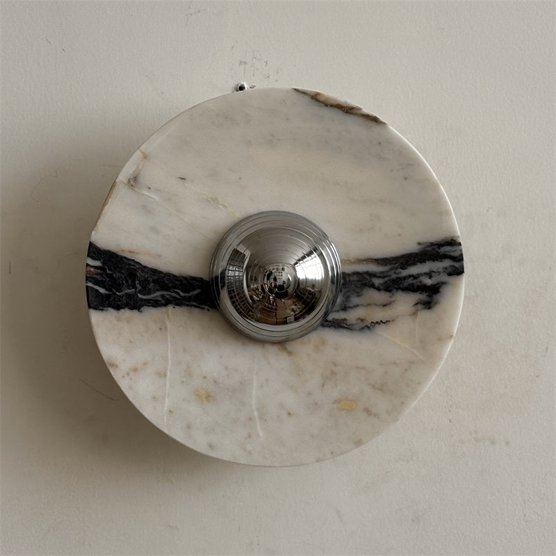 Calacatta Marble Wall Sconce Light - Modern Gold Finish Bathroom Vanity Lighting for Bedroom, Hallway & Living Room Decor