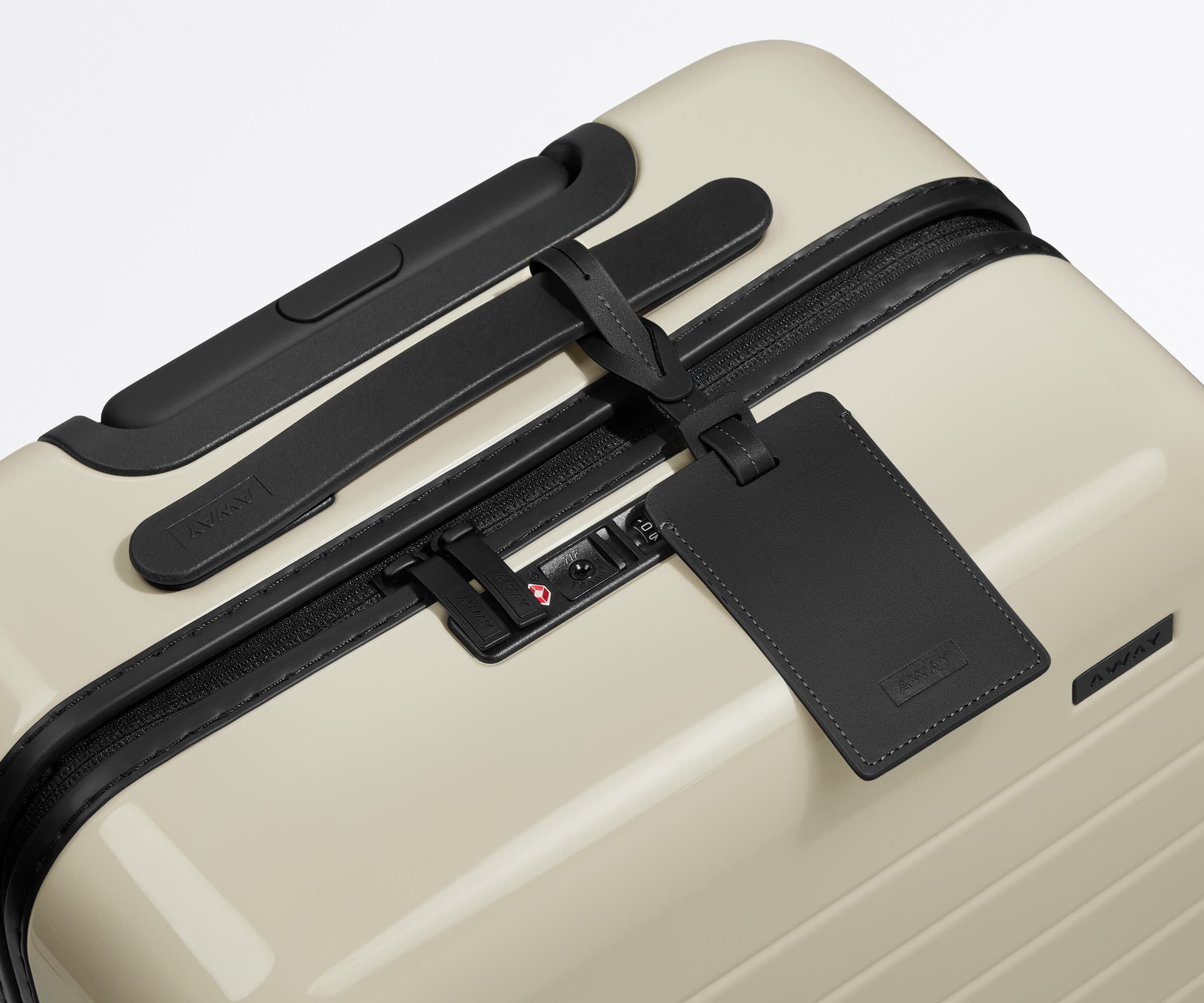 Salt White Gloss Carry On Luggage - Lightweight & Durable Suitcase for Air Travel, Business Trips & Weekend Getaways