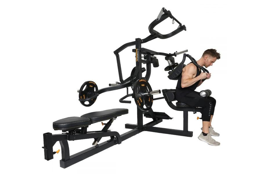 Powertec Workbench Multisystem Home Gym - Heavy Duty Strength Training Equipment for Full Body Workouts (Yellow) | Perfect for Home Gym, Garage Workouts & Fitness Enthusiasts