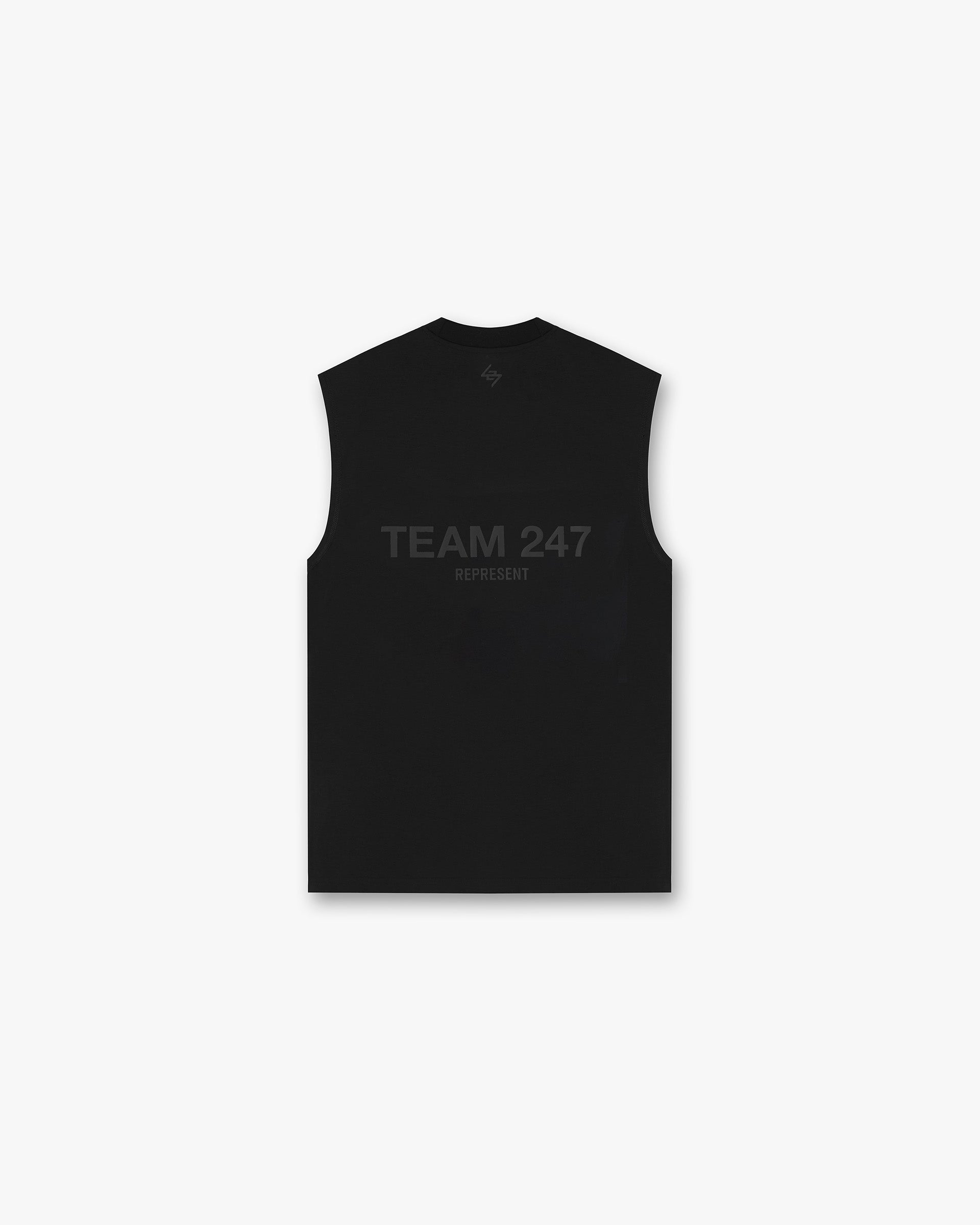 Team 247 Oversized Tank Top for Women - Soft Matte Black Cotton Blend Casual Shirt - Perfect for Gym, Yoga, and Summer Streetwear