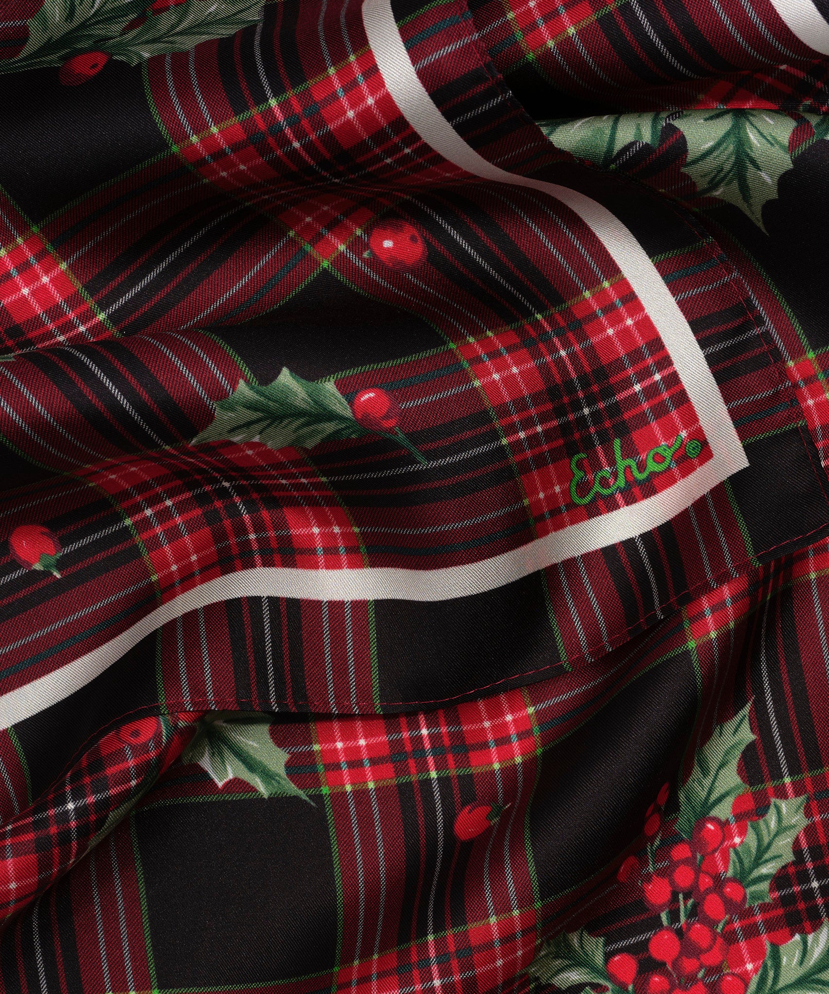 Holly Plaid Silk Scarf for Women - Luxury Soft Fashion Accessory for Office, Party & Travel - Elegant Gift Wrap & Outfit Styling