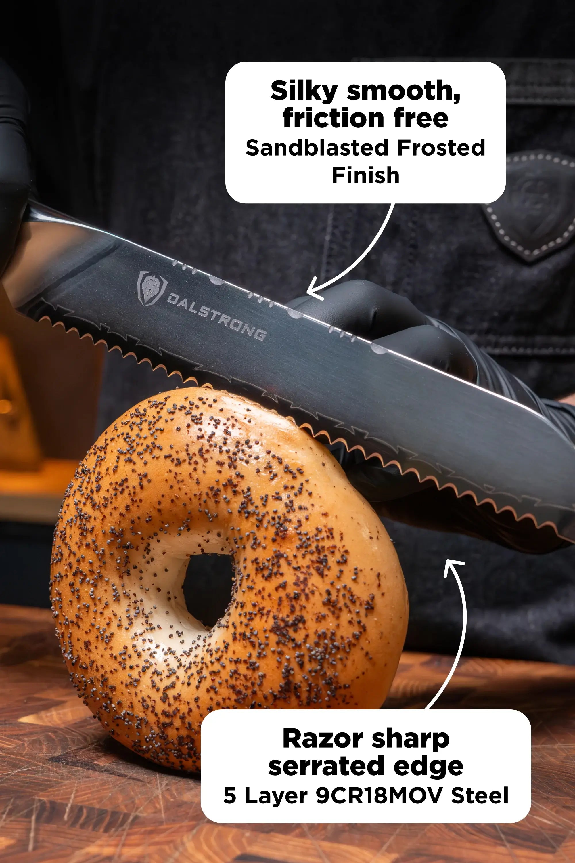 Dalstrong Valhalla Series 8-Inch Bread Knife - Ultra Sharp German Steel Blade for Slicing Bread, Pastries & More - Perfect for Bakeries, Home Kitchens & Professional Chefs