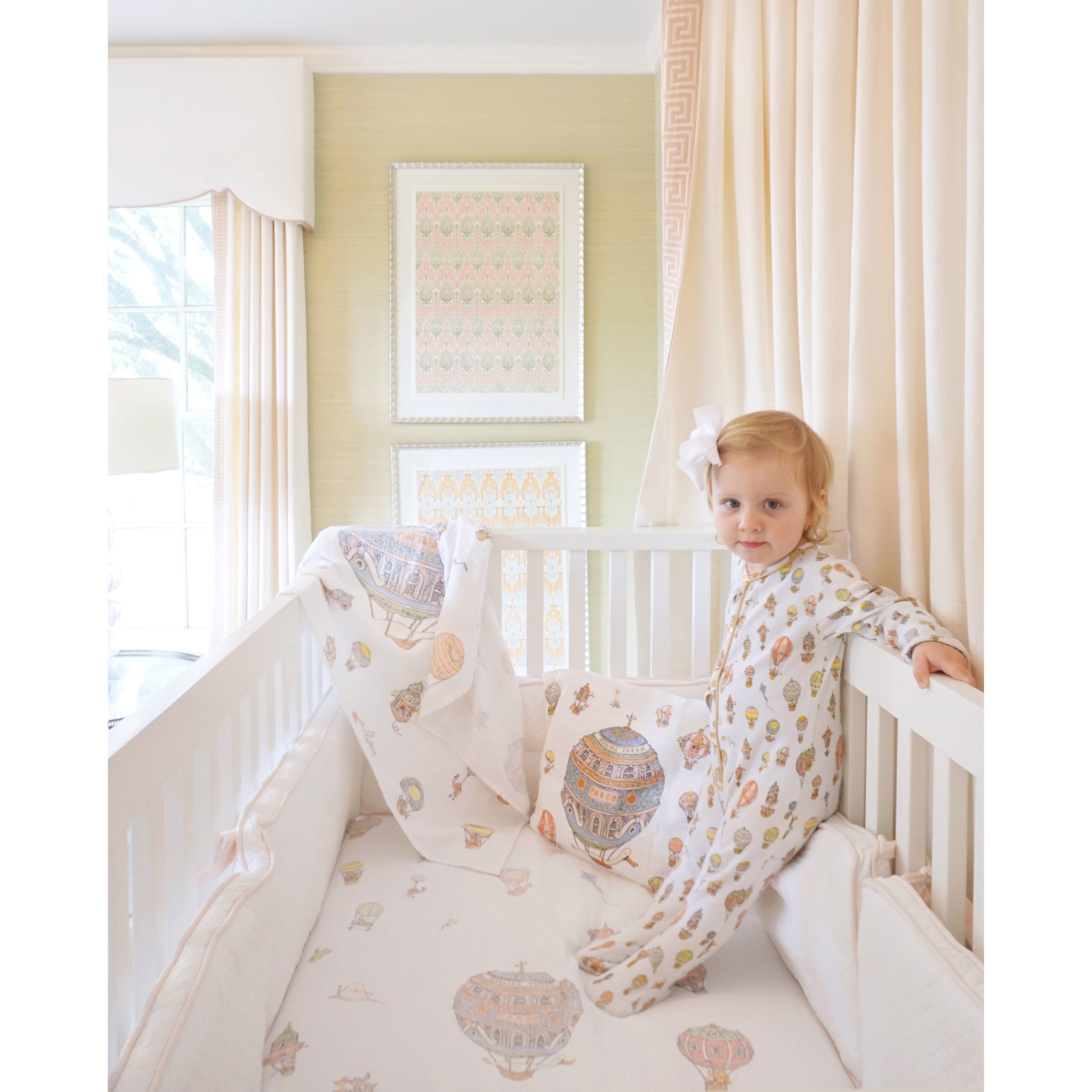 Atelier Choux Classic Playsuit Balloons - Premium Baby Romper for Boys & Girls | Soft Organic Cotton, French Luxury Design | Perfect for Playdates, Parties & Photo Shoots