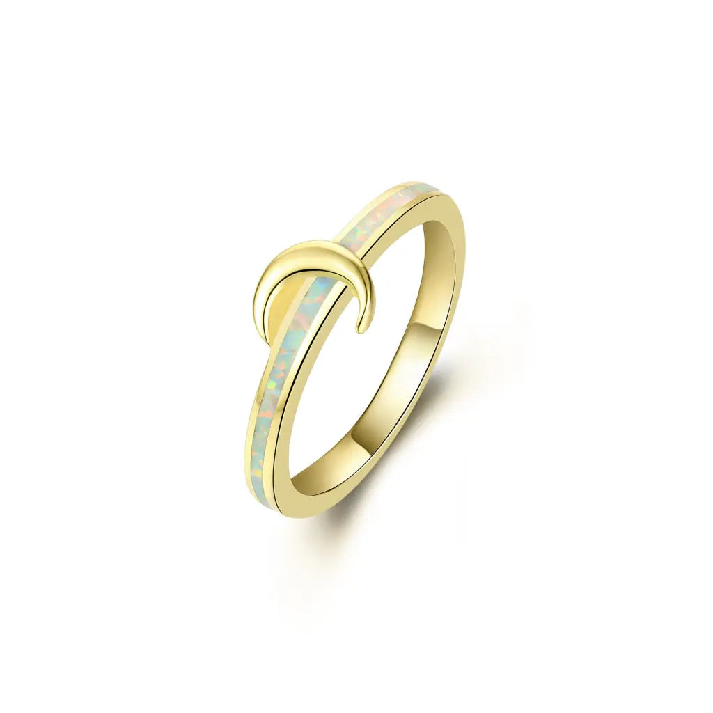 Moonbeam Ring - Elegant Silver Moonstone Ring for Women, Dainty Boho Jewelry Gift for Her - Perfect for Everyday Wear, Date Nights & Special Occasions