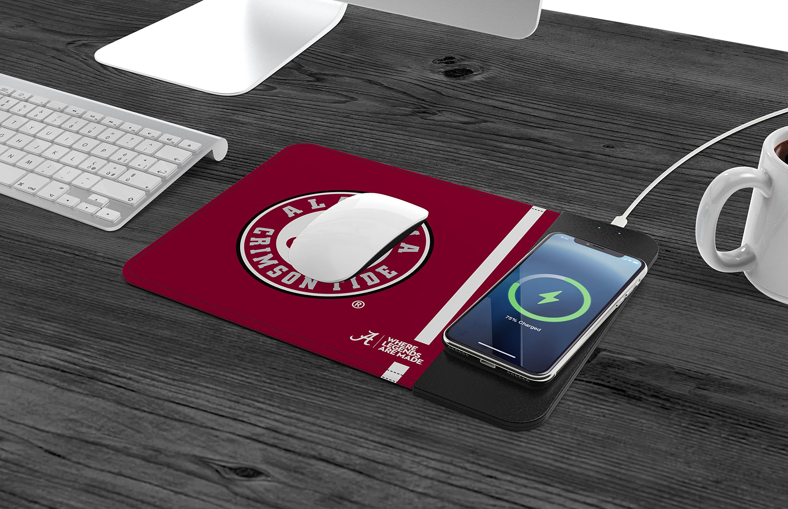 SOAR NCAA Unisex Wireless Charging Mouse Pad with Qi Fast Charging - Perfect for Office, Gaming & Home Desk Setup