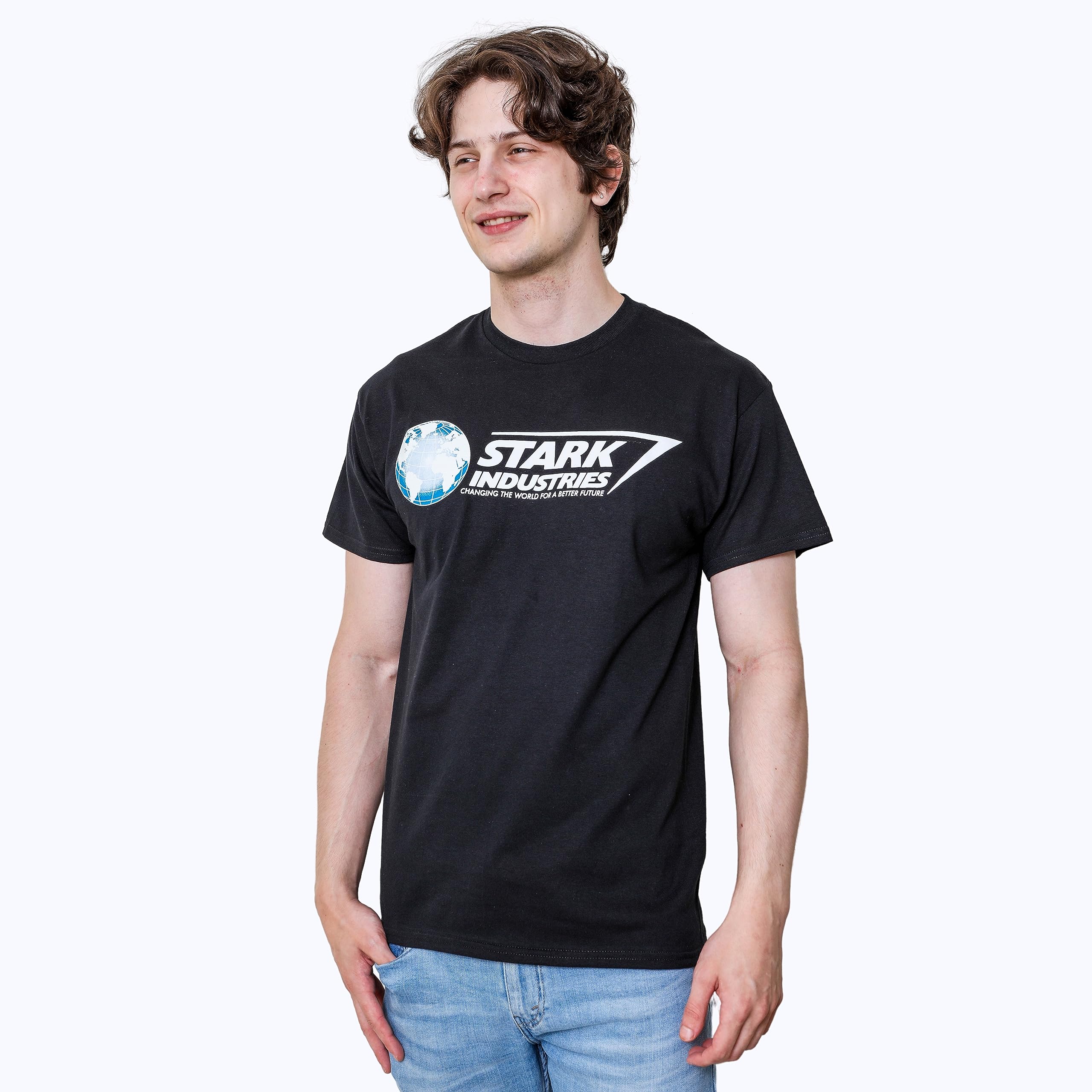 Marvel Iron Man Stark Industries Graphic T-Shirt for Men - Cool Superhero Tee for Casual Wear, Cosplay & Gifts