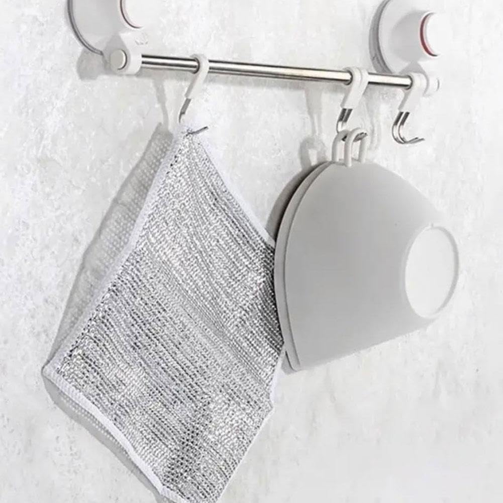 Stainless Steel Scrubber Pads for Dishes - Non-Scratch Cleaning Pads for Kitchen, Sinks, Countertops & Stove Tops - Reusable & Machine Washable - Perfect for Tough Grease & Food Residue Removal