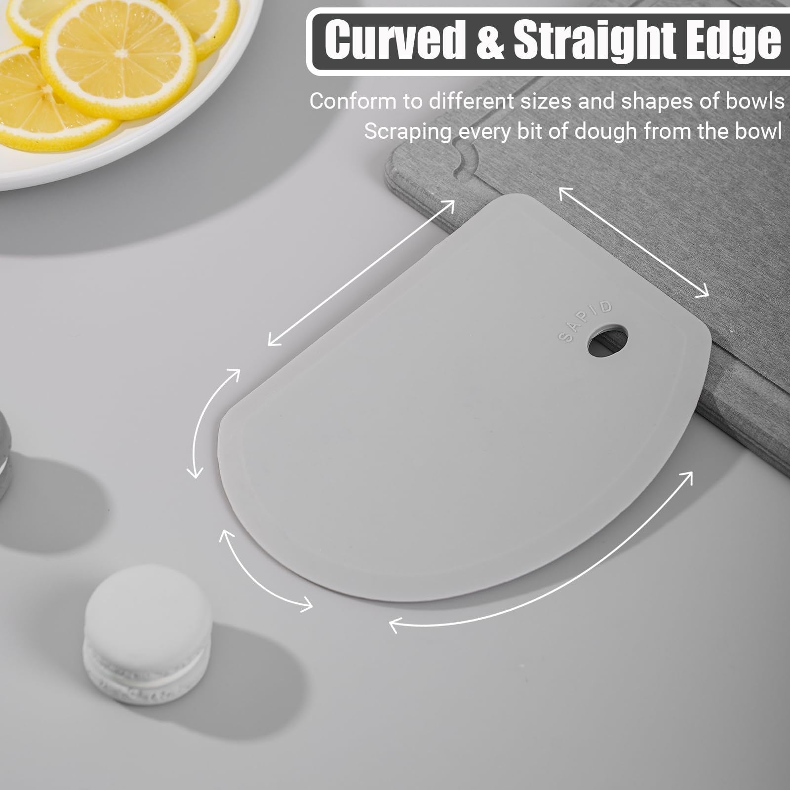 Flexible Curved Edge Silicone Bowl Scraper (5.98