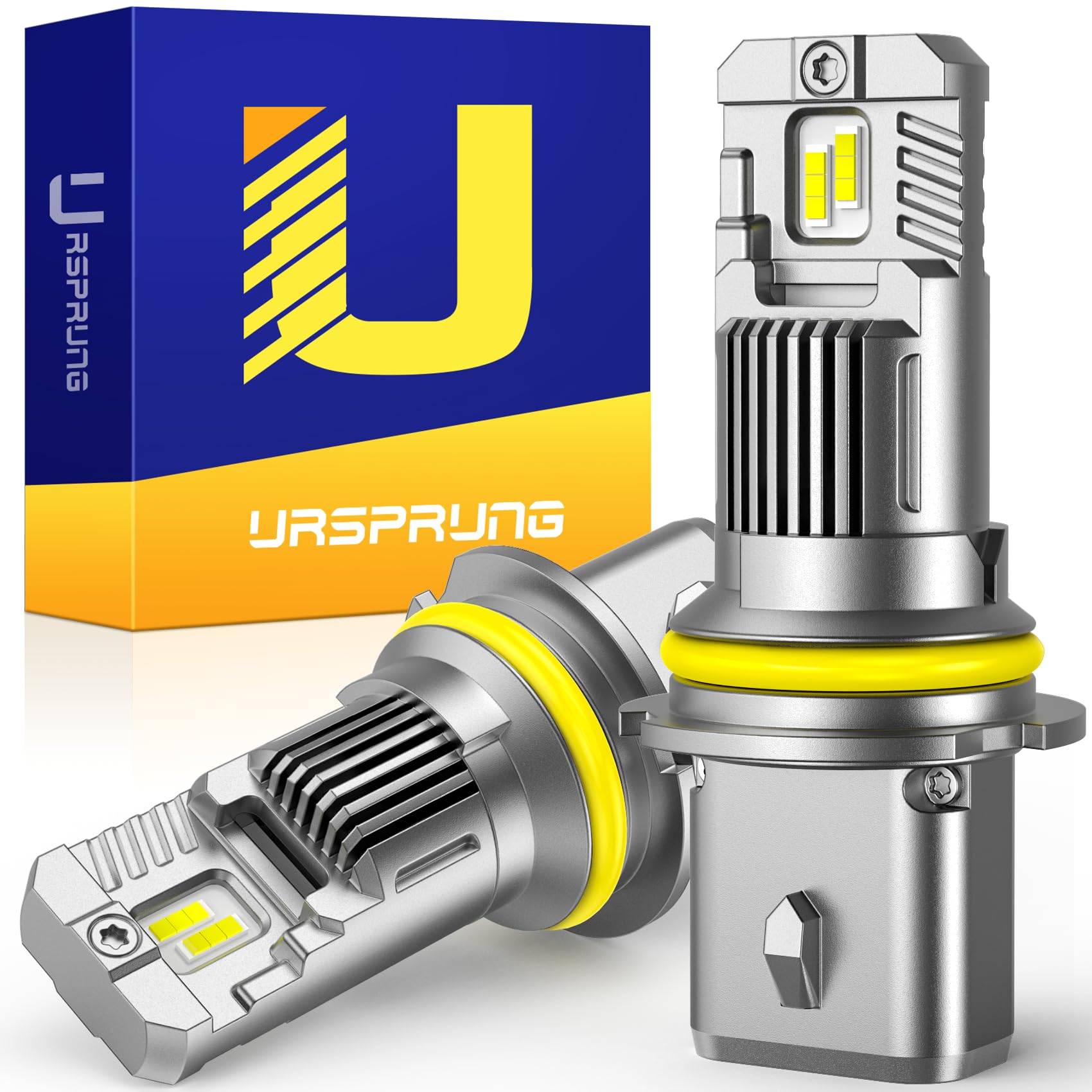 Ursprung 9007 HB5 LED Bulbs 22000LM 600% Brighter Halogen Replacement - Plug & Play Dual Beam Headlight Bulbs 6500K Cool White - Pack of 2 - Perfect for Night Driving & Foggy Conditions