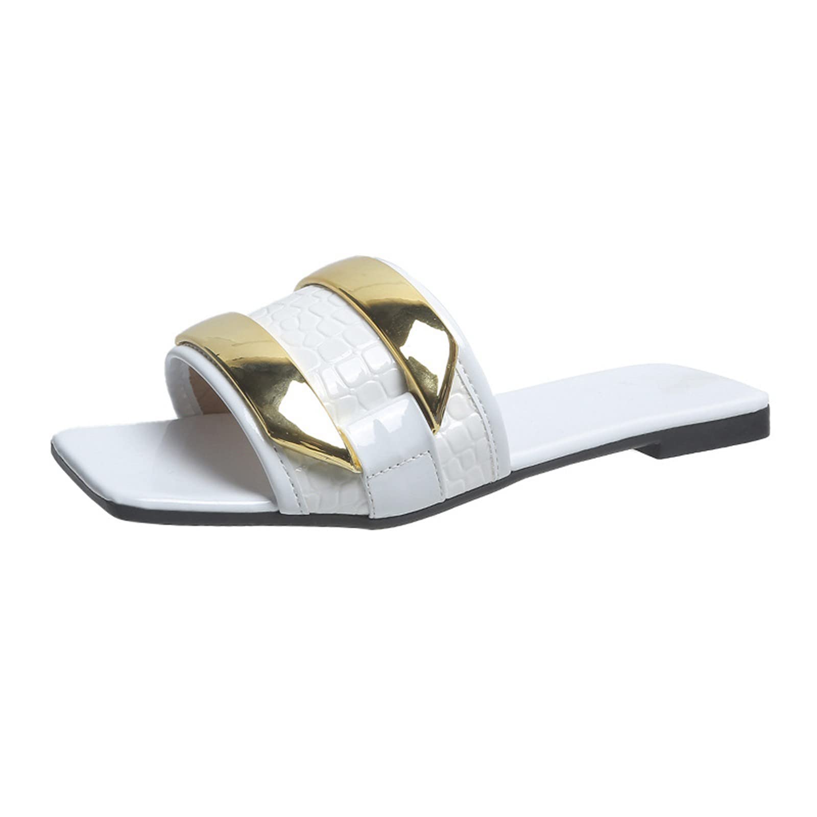 Breathable Women's Indoor Outdoor Casual Slippers - Comfortable Leisure Bath Shoes for Women (White, Size 7) - Perfect for Home, Spa, Yoga & Travel